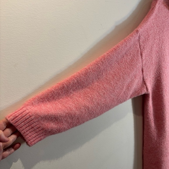 SMASH + TESS Sz M-L Collared Knit Sweater Dress Midi Length Long Sleeve Pink - Picture 4 of 8